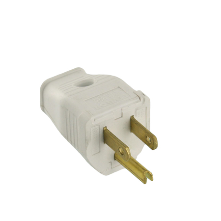 Leviton ELECTRICAL PLUGS 5-15P CLAMPTITE CORD PLUG WHITE 3W101-WH